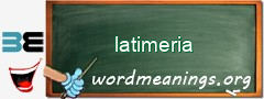 WordMeaning blackboard for latimeria